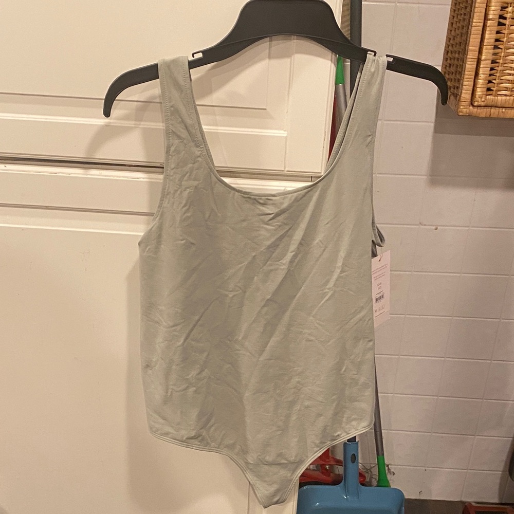 NWT Joyspun Women’s Sage Green Tank Bodysuit 3:17